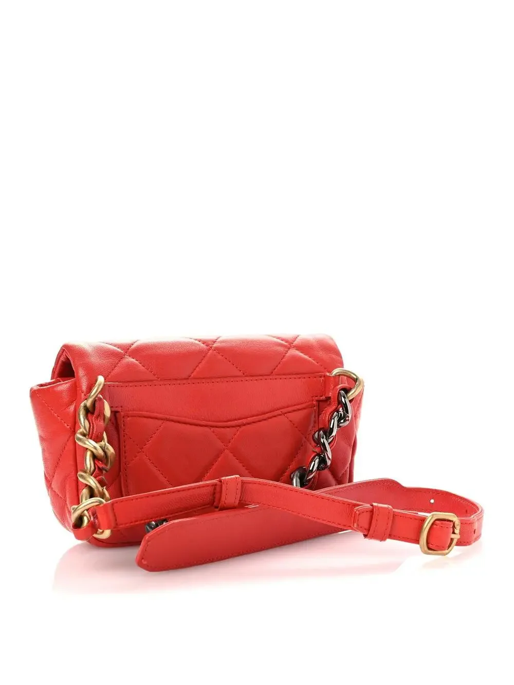 Lambskin Quilted Chanel 19 Waist Bag #322691C18B
